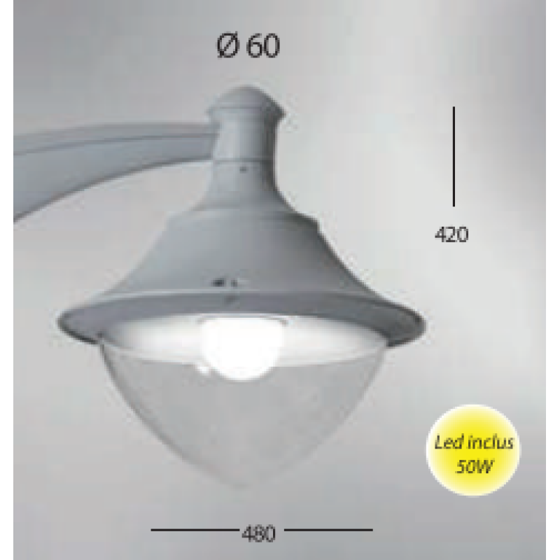 Corp de iluminat Vivi gri 50W Corp de iluminat Vivi gri 50W