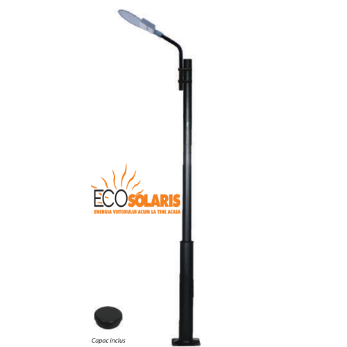 Stalp de iluminat cu brat 100W 3m 1L/C