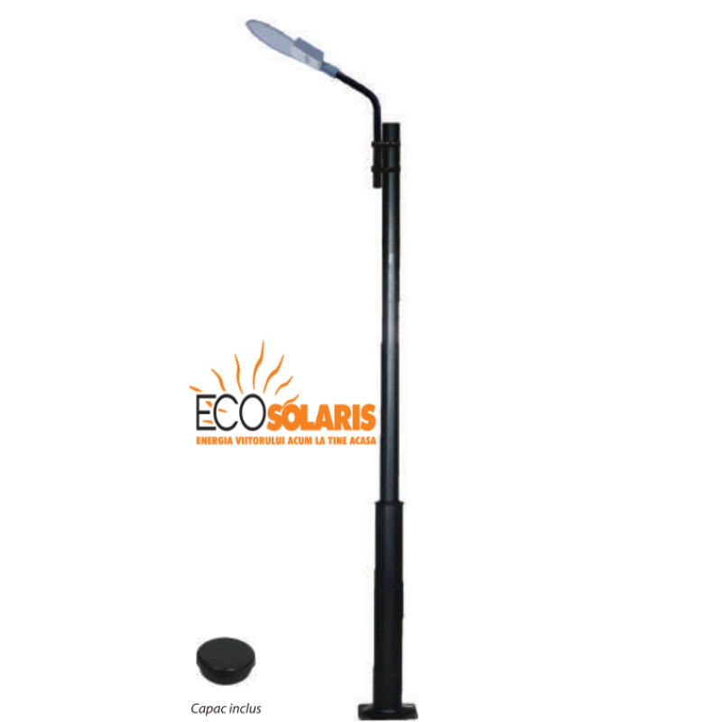 Stalp de iluminat cu brat 100W 3m 1L/C Stalp de iluminat cu brat 100W 3m 1L/C