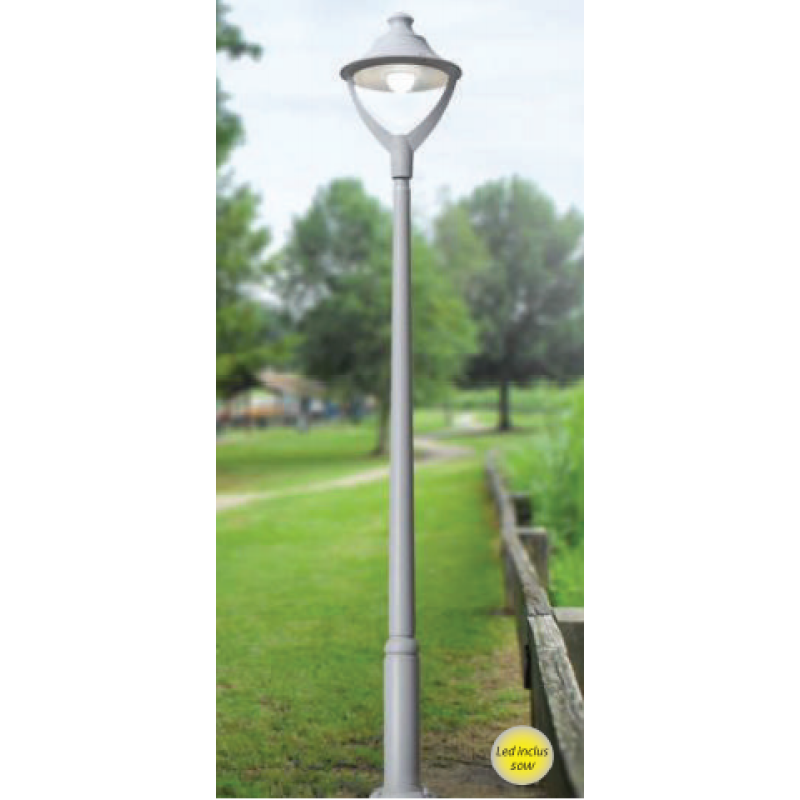 Stalp de iluminat Beppe gri 50W 4 m Stalp de iluminat Beppe gri 50W 4 m