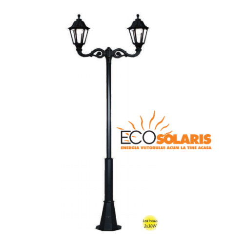 Stalp de iluminat decorativ 2J/ Noemi 2x30W 3 m