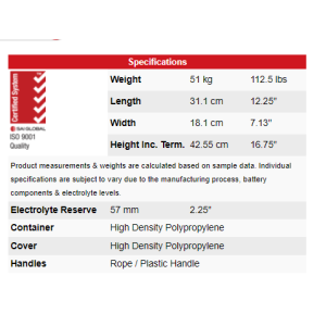 Baterie Rolls 6 FS L 16 405 Ah 6 V Baterie Rolls 6 FS L 16 405 Ah 6 V