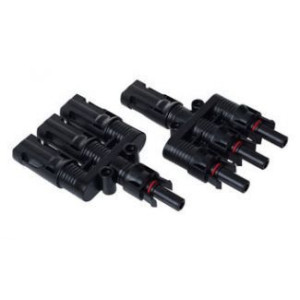 Pereche conectori fotovoltaice 3+1 mc4 pentru paralel Pereche conectori fotovoltaice 3+1 mc4 pentru paralel