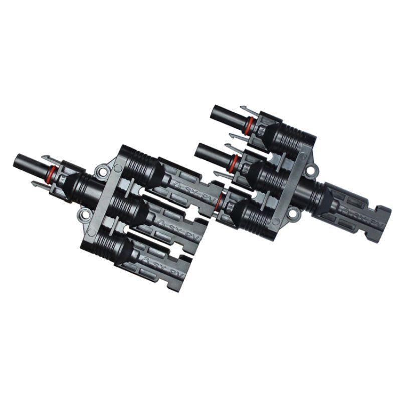 Pereche conectori fotovoltaice 3+1 mc4 pentru paralel Pereche conectori fotovoltaice 3+1 mc4 pentru paralel