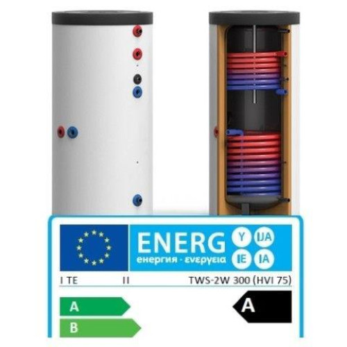 Boiler Solar Bivalent 300 Litri clasa de eficienta A