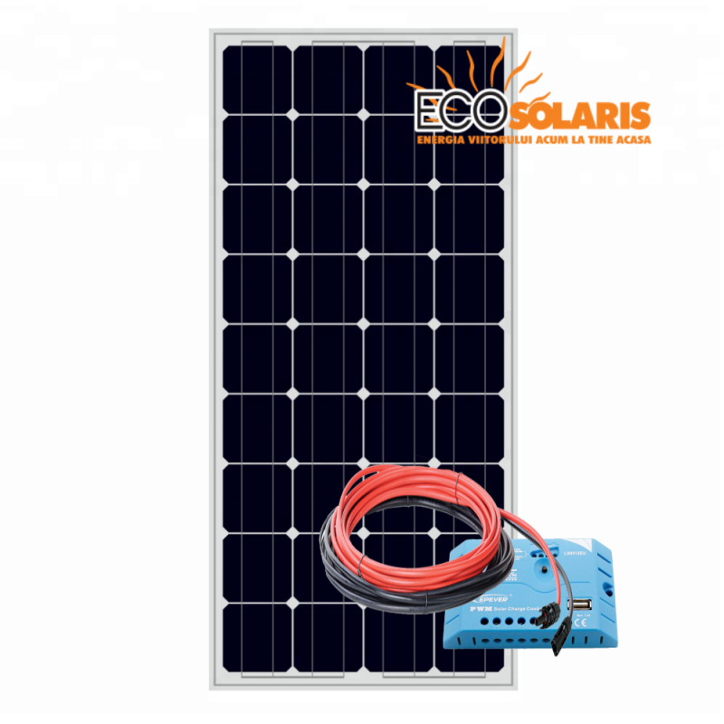 Set Panou fotovoltaic 100W monocristalin Controler solar pwm EPSolar 12/24V 10A Set Panou fotovoltaic 100W monocristalin Controler solar pwm EPSolar 12/24V 10A