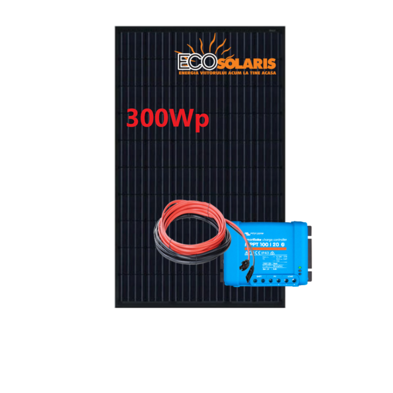 Set Panou fotovoltaic 300W monocristalin - Controler solar MPPT Victron 100/20 Set Panou fotovoltaic 300W monocristalin - Controler solar MPPT Victron 100/20