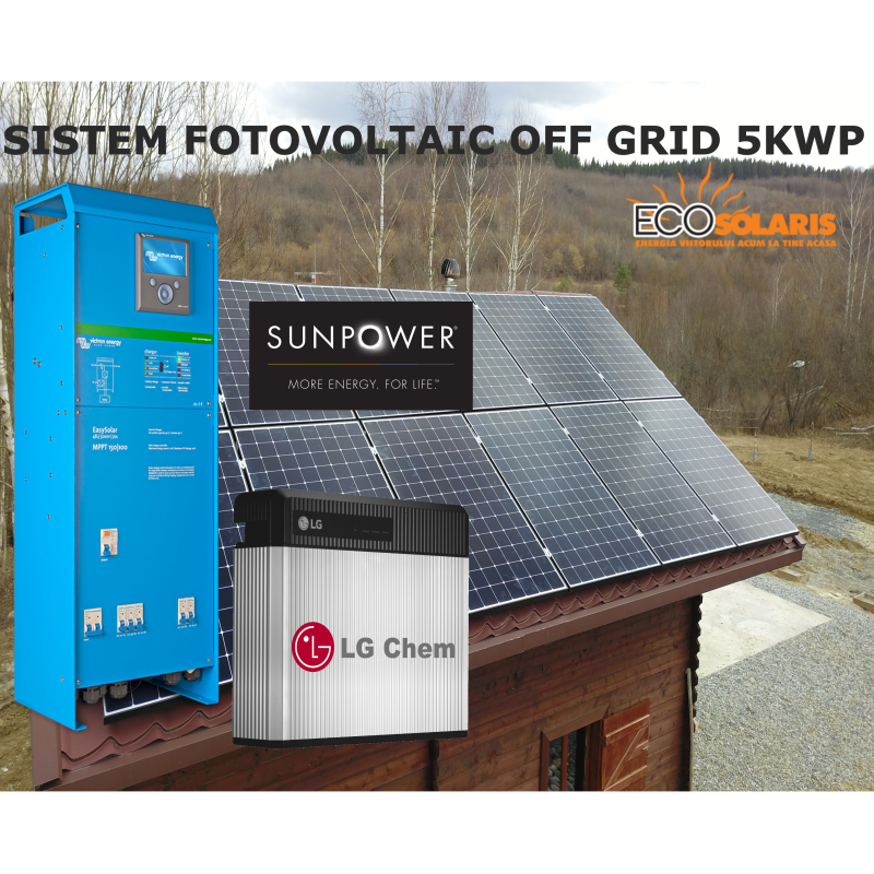 Sistem Fotovoltaic Off Grid 5kWp SunPower MaxEon 3 Sistem Fotovoltaic Off Grid 5kWp SunPower MaxEon 3