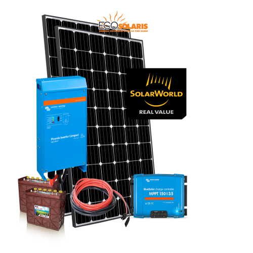 Set Panouri Fotovoltaice 580W SolarWorld Mono Controler MPPT Vicron - baterii Trojan 12V 255Ah