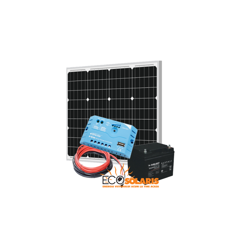 Set Panou Fotovoltaic 50W monocristalin Set Panou Fotovoltaic 50W monocristalin
