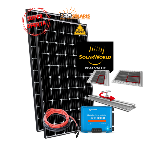 Set Panouri Fotovoltaice 580W SolarWorld Mono Controler MPPT Vicron Energy 35A