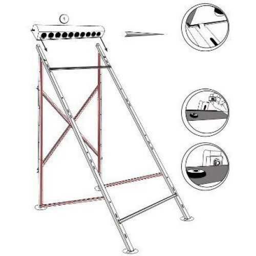 Suporti pentru panouri solare - terasa/plan