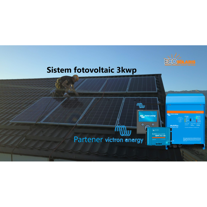Sistem Fotovoltaic 3Kwp 48V Off Grid Lithium-Ion Victron Energy Sistem Fotovoltaic 3Kwp 48V Off Grid Lithium-Ion Victron Energy