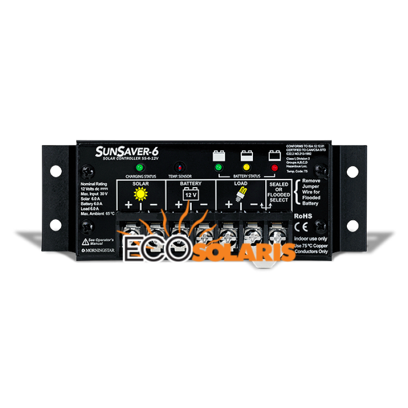 Controler SunSaver PWM 12V-6A/12V-10A/24V-10A/12V-20A/24V-20A Controler SunSaver PWM 12V-6A/12V-10A/24V-10A/12V-20A/24V-20A