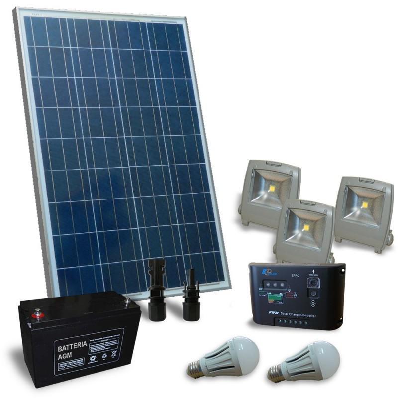 KIT SOLAR FOTOVOLTAIC PENTRU ILUMINAT 12V 130W KIT SOLAR FOTOVOLTAIC PENTRU ILUMINAT 12V 130W