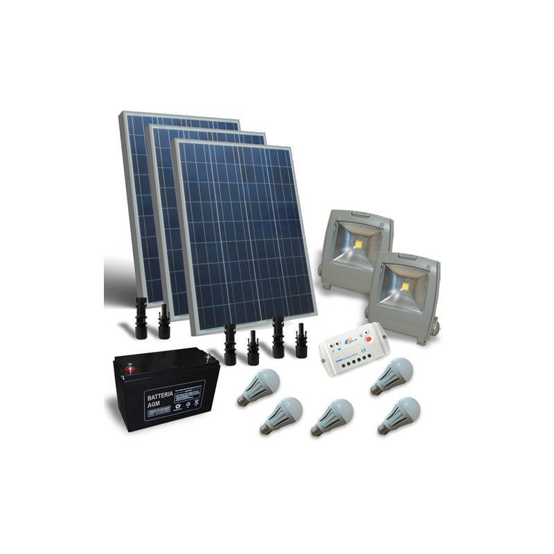 KIT SOLAR FOTOVOLTAIC PENTRU ILUMINAT 12V 300W / 1800W zi KIT SOLAR FOTOVOLTAIC PENTRU ILUMINAT 12V 300W / 1800W zi