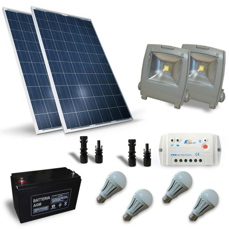 KIT SOLAR FOTOVOLTAIC PENTRU ILUMINAT 12V 400W / 2400W zi KIT SOLAR FOTOVOLTAIC PENTRU ILUMINAT 12V 400W / 2400W zi