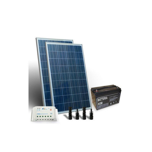 KIT SOLAR PRO 300W 12V PANOU SOLAR CONTROLER 20A-PWM BATERIE 120AH