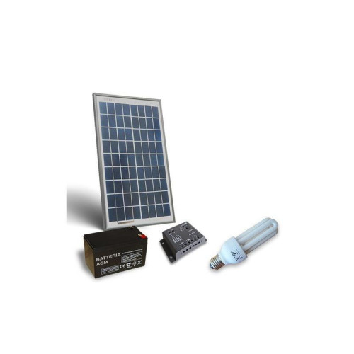 Kit solar fotovoltaic pentru iluminat interior LED 12V 10W