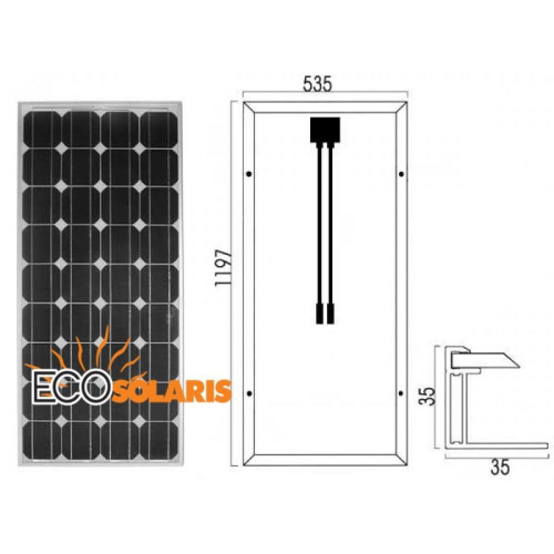 Panou fotovoltaic 100W monocristalin 670-1020-35mm