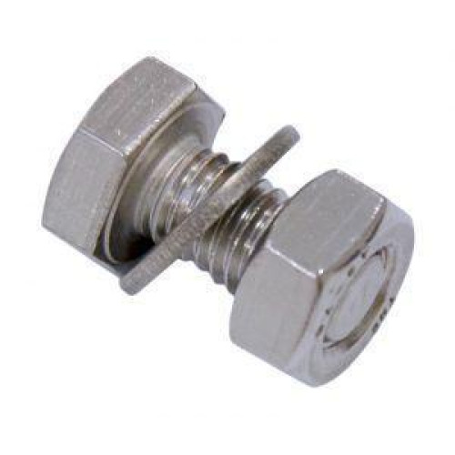 Surub din otel cu cap hexagonal + piuliță - M10X20mm