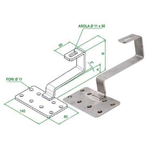 etrier fix - lemn de ancorare pt tigla